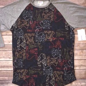 LuLaRoe Large Randy old fashion phones NWT